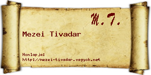 Mezei Tivadar névjegykártya